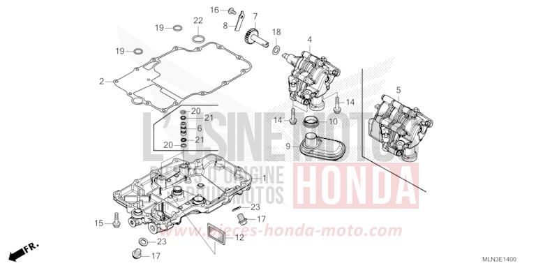 OELWANNE/OELPUMPE von Africa Twin Mechanik GRAND PRIX RED (R380B) von 2024